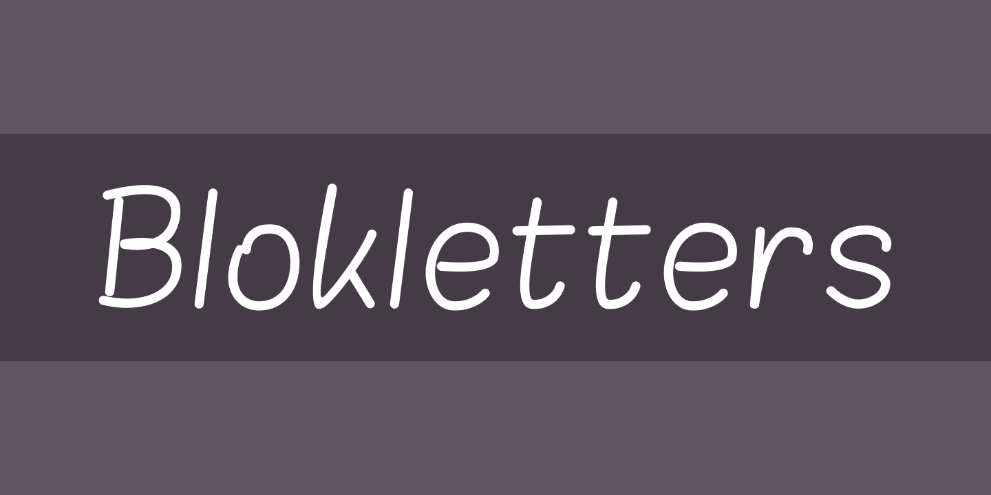 Beispiel einer Blokletters-Schriftart